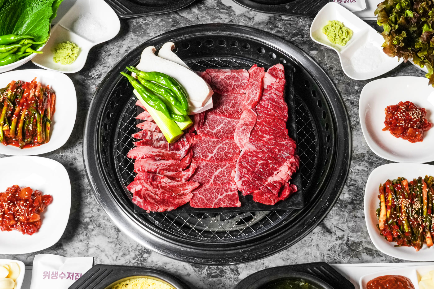 단소상회 풀테이블 세팅